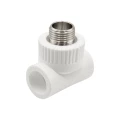 Изображение товара Тройник комбинированный EVER PLAST AT 022 20 01 20 Дн20х1/2″х20 Ру25, присоединение - под приварку / наружная резьба, материал - полипропилен, цвет - белый