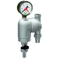Изображение товара Фильтр сетчатый FAR FA 39A6 1/2” Ду15 Ру25 ВР-НР, латунный, размер фильтрующей сетки 100 мкм, с манометром, хромированный с поворотным соединением