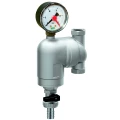 Изображение товара Фильтр сетчатый FAR FA 39A8 1/2” Ду15 Ру25 ВР, латунный, размер фильтрующей сетки 300 мкм, с манометром, хромированный с поворотным соединением