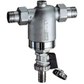 Изображение товара Фильтр сетчатый FAR FA 3943 3/4” Ду20 Ру25 НР-НР, латунный, размер фильтрующей сетки 100 мкм, под манометр, хромированный