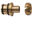 Изображение товара Переходник FAR FC 6050 Ду20 М24x19 с обжимным кольцом для PEX труб, корпус – латунь