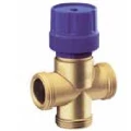 Изображение товара Термоклапан трехходовой FAR 1 Дюйм Ду25 Ру16 синяя ручка латунь регулирующий