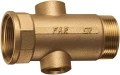 Изображение товара Коллектор нерегулируемый FAR FK 3618 Ду40-2х1/2″ Ру10, наружная/внутренняя резьба с 2-мя выходами Ду15, выходы внутренняя резьба, проходной, корпус Dzr латунь