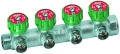 Изображение товара Коллектор регулирующий FAR Multifar FK3824 Ду25-4х1/2″ Ру10, наружная/внутренняя резьба с 4-мя выходами Ду15, выходы наружная резьба с плоским уплотнением, проходной, корпус латунь