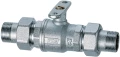 Изображение товара Кран шаровой FAR FA 3015 1/2″ Ду15 Ру16 полнопроходной, уплотнение - PTFE, двухходовой, латунь, внутренняя резьба / американка, управление - Т-образная рукоятка, Kvs7.1