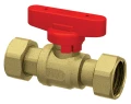 Изображение товара Кран шаровой FAR FS 3037 1/2″x3/4″ Ду25 Ру16, полнопроходной, латунь CW617N, уплотнение - PTFE, внутренняя резьба / накидная гайка, синяя ручка