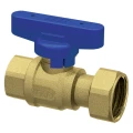 Изображение товара Кран шаровой FAR FS 3047 12B 1/2″x3/4″ Ду25 Ру16, полнопроходной, уплотнение - PTFE, латунь CW617N, внутренняя резьба / накидная гайка, синяя ручка
