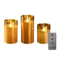 Изображение товара Светильник светодиодный ФАZА комплект из трех свечей золотой с пультом