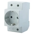 Изображение товара Розетка модульная Feron PST16-70-20 1-местная c заземлением на DIN-рейку серый