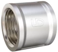 Изображение товара Муфта LD 1/2″ Ду15 Ру4 латунная никелированная, присоединение - внутренняя резьба