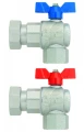 Изображение товара Кран шаровой F.I.V Evolution 6070R 1х1 1/4″ Ду25x32 Ру30 угловой полнопроходной, уплотнение - PTFE, латунь никелированная, наружная резьба, ручка-бабочка