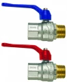 Изображение товара Кран шаровой F.I.V Evolution 86004 1/2″ Ду15 Ру50 полнопроходной, уплотнение - PTFE, латунь никелированная, внутренняя резьба / наружная резьба, ручка-рычаг
