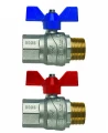 Изображение товара Кран шаровой F.I.V Evolution 86004 1/2″ Ду15 Ру50 полнопроходной, уплотнение - PTFE, латунь никелированная, внутренняя резьба / наружная резьба, ручка-бабочка