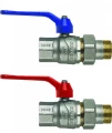 Изображение товара Кран шаровой F.I.V Evolution 86005 3/4″ Ду20 Ру40 полнопроходной, уплотнение - PTFE, латунь никелированная, внутренняя резьба / наружная резьба, ручка-рычаг