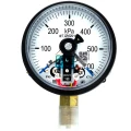 Изображение товара Манометр ФИЗТЕХ ДМ2010ф 0-600 кПа электроконтактный с сигнализатором радиальный монтаж
