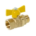 Изображение товара Кран шаровой ГАЛЛОП Стандарт 231 1/2″ Ду15 Ру40 ГАЗ полнопроходной, латунь, уплотнение - PTFE, внутренняя резьба / наружная резьба, ручка-бабочка