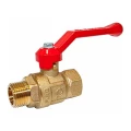 Изображение товара Кран шаровой ГАЛЛОП Крепыш 321 1/2″ Ду15 40 полнопроходной, двухходовой, латунь ЛЦ40Сд, уплотнение - фторопласт, внутренняя резьба / наружная резьба, ручка-рычаг, красная