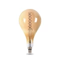 Изображение товара Лампа светодиодная Gauss Black Filament A160 E27 груша золотистая 160 мм мощность - 8 Вт, цоколь - E27, световой поток - 620 Лм, цветовая температура - 2400 °К, цвет колбы - желтый, цвет свечения - теплый белый, форма - грушевидная