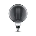 Изображение товара Лампа светодиодная Gauss Black Filament G200 серая E27 шар 200 мм мощность - 6 Вт, цоколь - E27, световой поток - 330 Лм, цветовая температура - 4000 °К, цвет свечения - белый, форма - шарообразная