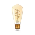 Изображение товара Лампа светодиодная Gauss Black Filament ST64 E27 оригинальная 64 мм мощность - 6 Вт, цоколь - E27, световой поток - 360 Лм, цветовая температура - 2400 °К, цвет колбы - желтый, цвет свечения - теплый белый, форма - оригинальная