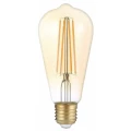Изображение товара Лампа светодиодная Gauss Black Filament ST64 E27 оригинальная 64 мм мощность - 8 Вт, цоколь - E27, световой поток - 740 Лм, цветовая температура - 2400 °К, цвет колбы - желтый, цвет свечения - теплый белый, форма - оригинальная