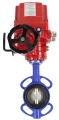 Изображение товара Затвор дисковый поворотный Genebre 2109 Ду50 Ру16 межфланцевый, корпус - чугун GG20, диск - нержавеющая сталь CF8M, уплотнение - EPDM, с электроприводом DN.ru QT-EX-010EM-O2-24VDC-У1 24В