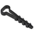 Изображение товара Дюбель-хомут GENERICA 10-5мм для плоского кабеля, материал корпуса - полиамид, цвет - черный, упаковка - 100шт UDH14-10-05-100-K02-G