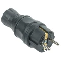 Изображение товара Вилка прямая GENERICA с заземлением, номинальный ток - 16А, степень защиты - IP44, корпус - каучук, цвет - черный