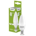 Изображение товара Лампа светодиодная GENERICA LL-C35 8 Вт, 230 В, цоколь - E14, световой поток - 800 Лм, цветовая температура - 4000 К, цвет свечения - белый, форма - свеча