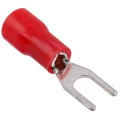 Изображение товара Наконечник вилочный GENERICA НВИ 1.25-3, изолированный, сечение 0.5-1.5мм2, диаметр кольца 3.2мм, материал - латунь, упаковка 100шт, цвет - красный UNL10-D15-4-3-G