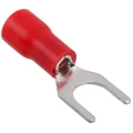 Изображение товара Наконечник вилочный GENERICA НВИ 1.25-5, изолированный, сечение 0.5-1.5мм2, диаметр кольца 5.3мм, материал - латунь, упаковка 100шт, цвет - красный UNL10-D15-4-5-G