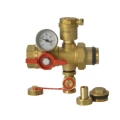 Изображение товара Комплект многофункциональных кранов Giacomini R269T 1″ Ду25 для коллекторов, материал - латунь