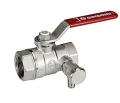 Изображение товара Кран шаровой Giacomini R250DS R250SX006 1 1/4″ Ду32 Ру35 стандартнопроходной, со спускным устройством, двухходовой, латунь CW617N, хромированный, уплотнение - PTFE, внутренняя резьба, ручка-рычаг
