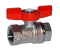 Изображение товара Кран шаровой Giacomini R251D R251X006 1 1/4″ Ду32 Ру35 стандартнопроходной, двухходовой, латунь CW617N хромированная, уплотнение - PTFE, внутренняя резьба, ручка-бабочка