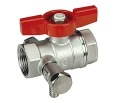 Изображение товара Кран шаровой Giacomini R251S R251SX004 3/4″ Ду20 Ру42 стандартнопроходной, со спускным устройством, двухходовой, латунь CW617N, хромированный, уплотнение - PTFE, внутренняя резьба, ручка-бабочка