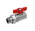 Изображение товара Кран шаровой Giacomini R259D R259Y009 1 1/4″ Ду32 Ру35 стандартнопроходной, двухходовой, латунь CW617N, уплотнение - PTFE, внутренняя резьба / наружная резьба, ручка-бабочка