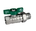Изображение товара Кран шаровой Giacomini R259W R259WX023 1/2″ Ду15 Ру42 стандартнопроходной, двухходовой, латунь CW617N хромированная, уплотнение - PTFE, внутренняя резьба / наружная резьба, ручка-бабочка