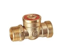 Изображение товара Кран шаровой Giacomini R612 R612Y003 1/2″ Ду15 выпускной полнопроходной, двухходовой, латунь, уплотнение - PTFE, наружная резьба, под отвертку с выводами для переходников R178 или R179
