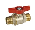 Изображение товара Кран шаровой Giacomini R913 R913X022 3/8″ Ду10 Ру42 полнопроходной, двухходовой, латунь CW617N никелированная, уплотнение - PTFE, наружная резьба, ручка-бабочка