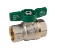 Изображение товара Кран шаровой Giacomini R951W R951WX006 1 1/4″ Ду32 Ру35 полнопроходной, двухходовой, латунь CW617N никелированная, уплотнение - PTFE, внутренняя резьба, ручка-бабочка