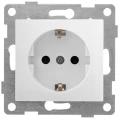Изображение товара Розетка GUSI ELECTRIC Bravo 1-местная скрытая установка IP20 заземление белая