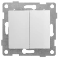 Изображение товара Выключатель двухклавишный GUSI ELECTRIC Bravo IP20 скрытой установки белый