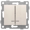 Изображение товара Выключатель двухклавишный GUSI ELECTRIC Bravo бежевый скрытой установки