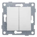 Изображение товара Двухклавишный скрытый выключатель GUSI ELECTRIC Ugra, IP20, 10А, белый