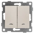 Изображение товара Двухклавишный выключатель GUSI ELECTRIC Ugra скрытой установки IP20 Бежевый