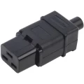 Изображение товара Разъем Hyperline IEC 60320 C19 прямой, номинальный ток 16A, 220В, контакты на винтах