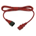 Изображение товара Кабель питания монитор-компьютер Hyperline PWC IEC 320 C13 - IEC 320 C14 прямая вилка, длина - 0.5 м, сечение - 3x0.75 мм2, максимальный ток - 10 A, материал оболочки - поливинилхлорид, цвет - красный