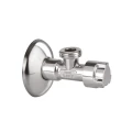 Изображение товара Кран шаровой ICMA 519 1/2х3/8″ Ду15х10 Ру10 стандартнопроходной, двухходовой, латунь CW617N, уплотнение - NBR, наружная резьба, угловой бытовой, рукоятка, с отражателем