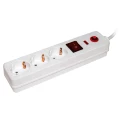 Изображение товара Сетевой фильтр IEK СФ-03 3 розетки 1.5 м с заземлением и защитой