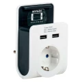Изображение товара Адаптер IEK Т-02/01 с заземлением и USB портами белый 16А